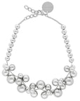 New Multi Beads Collier Silver - Vanessa Baroni