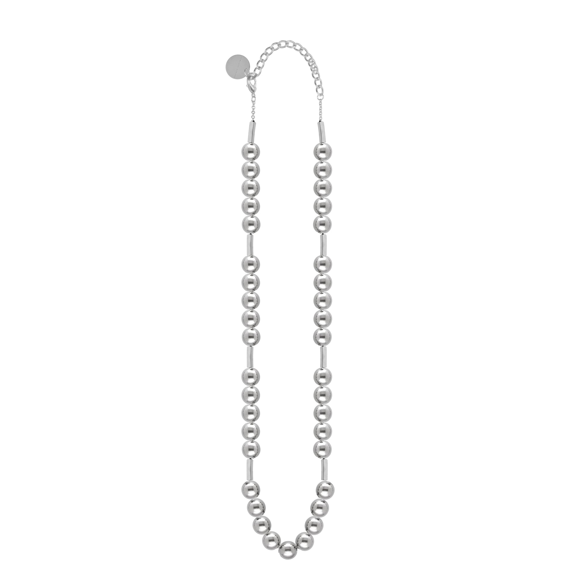 Ball Chain Necklace Long Silver - Vanessa Baroni