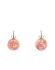 Small Dot Earring Peach Marble