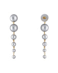 Waterfall Pearl Earring Grey Pearl - Vanessa Baroni