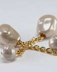 Hanging Organic Pearl Earring Champagner Pearl - Vanessa Baroni