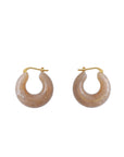 Circlet Earring Biancone Marble