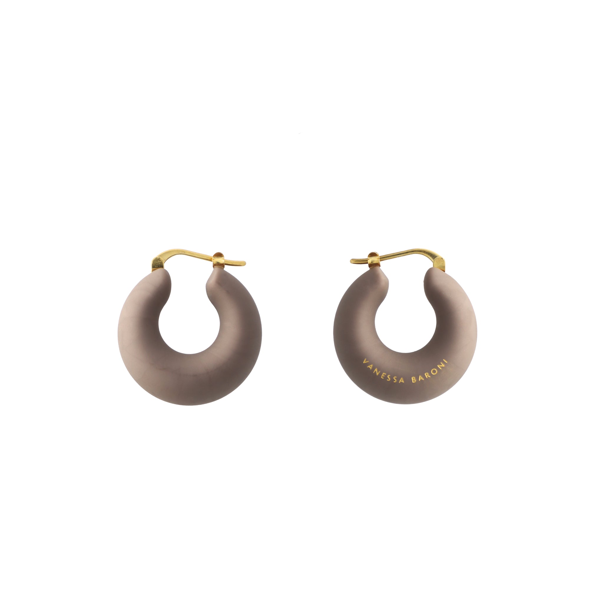 Circlet Earring Matt Taupe - Vanessa Baroni