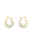 Circlet Earring Snow White Marble