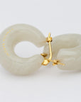 Circlet Earring Snow White Marble