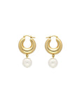 Circlet Pearl Earring Gold Pearl - Vanessa Baroni