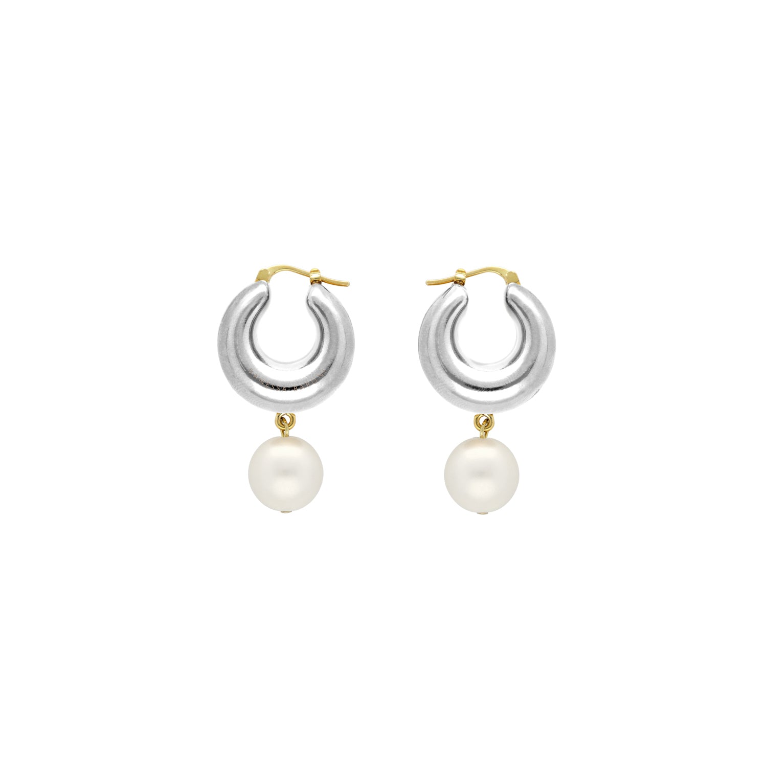 Circlet Pearl Earring Silver Pearl