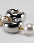 Circlet Pearl Earring Silver Pearl