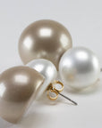 Double Pearl Earring Champagner Pearl - Vanessa Baroni