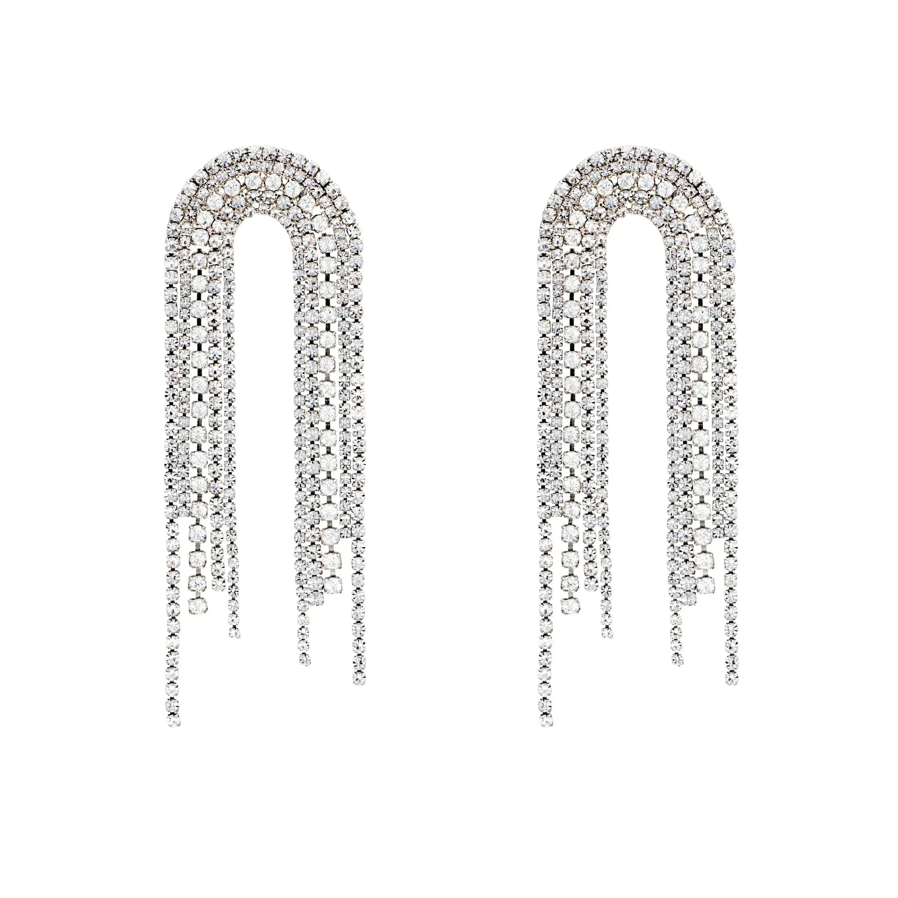 Silver dangle earrings prom online