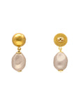 Organic Pearl Earring Champagner Pearl