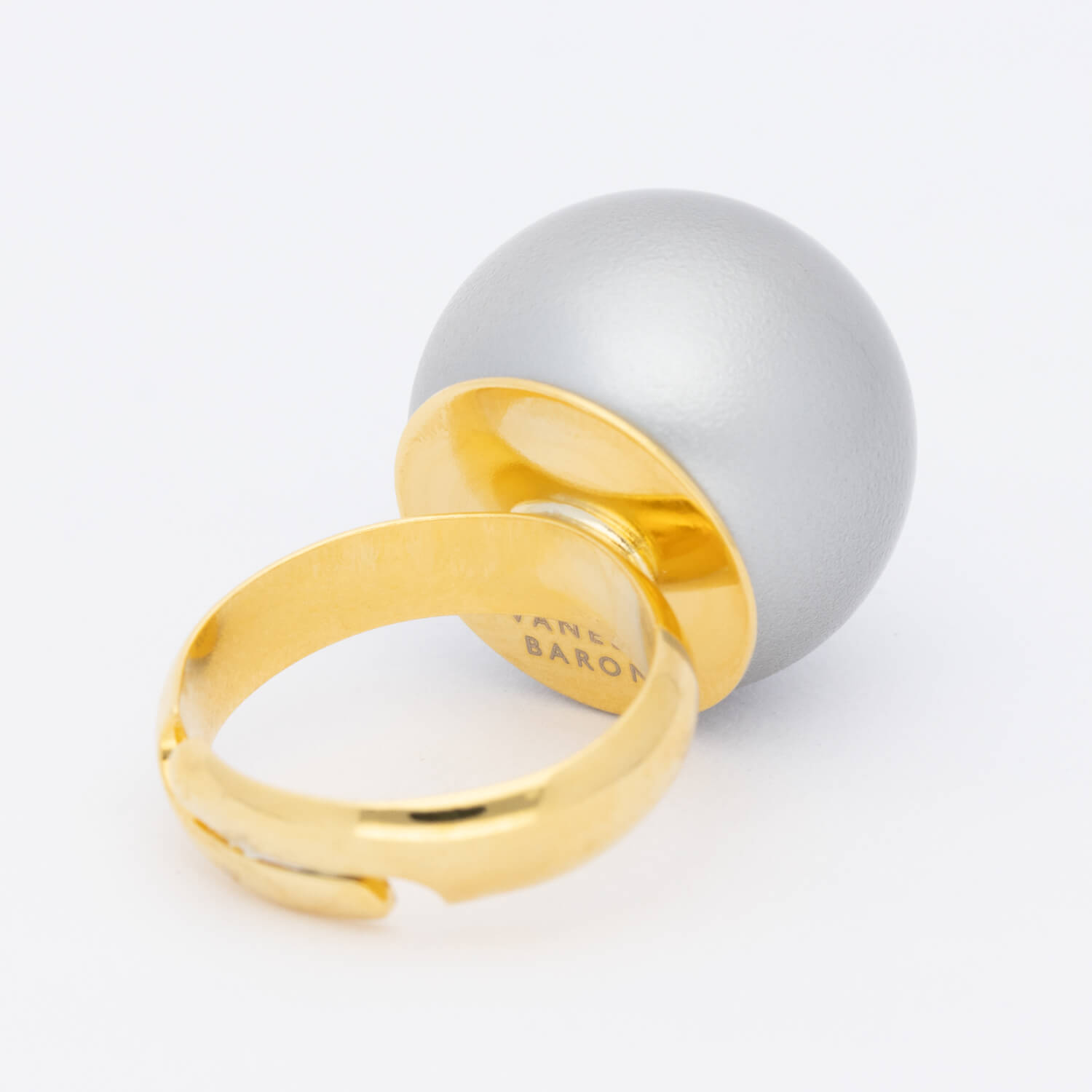 Pearl Ring Grey Pearl - Vanessa Baroni