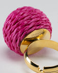 Raffia Ring Fuchsia