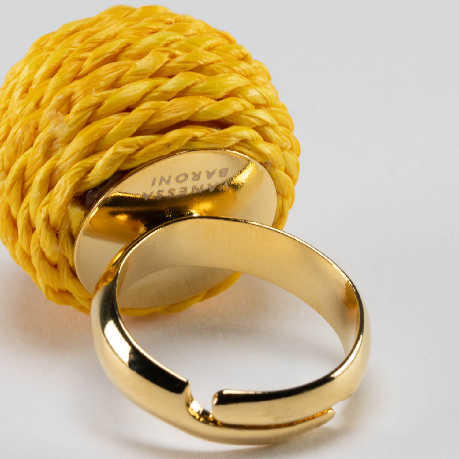 Raffia Ring Yellow