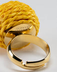 Raffia Ring Yellow