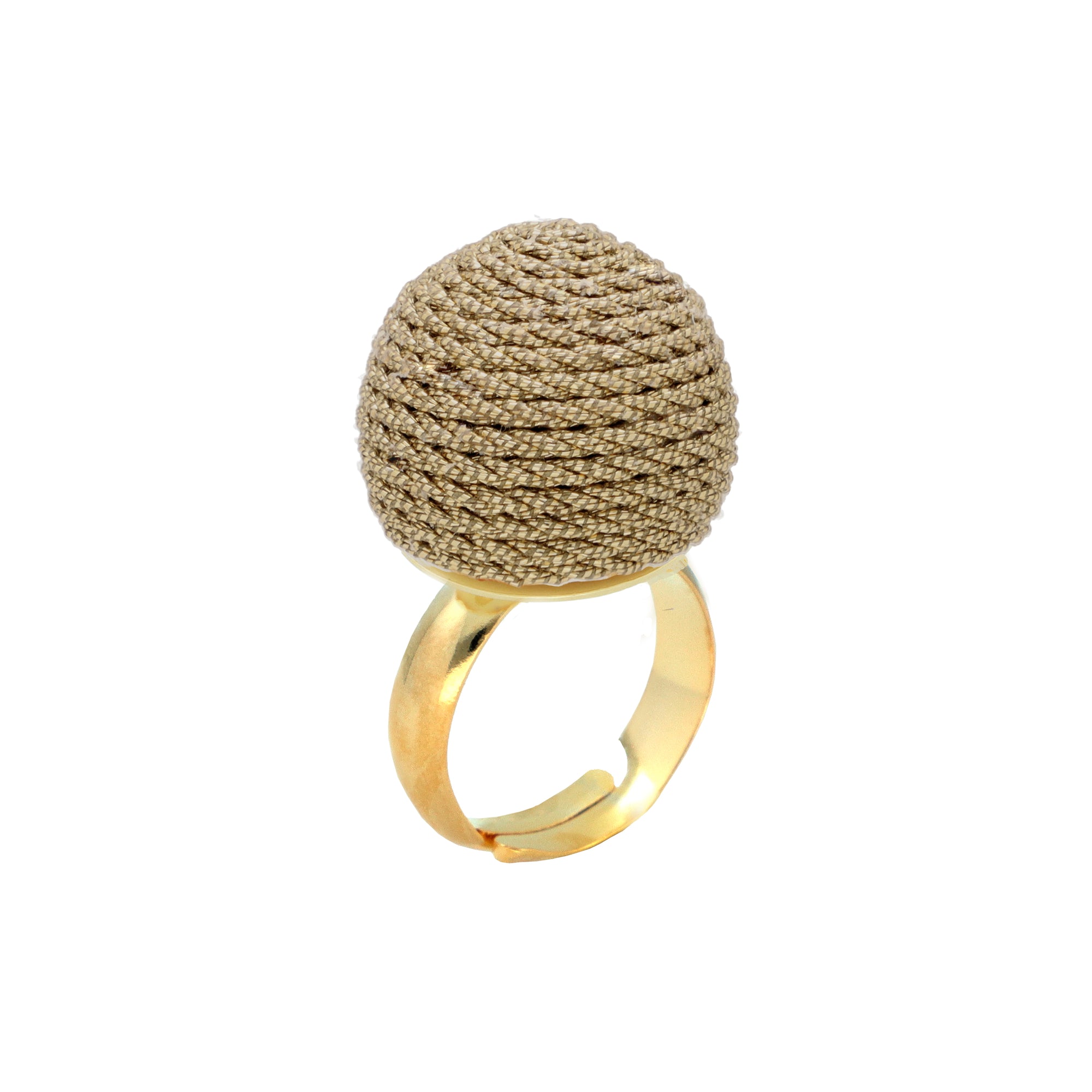 Wrapped Beads Ring Gold - Vanessa Baroni