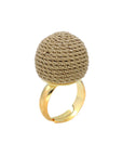 Wrapped Beads Ring Gold - Vanessa Baroni