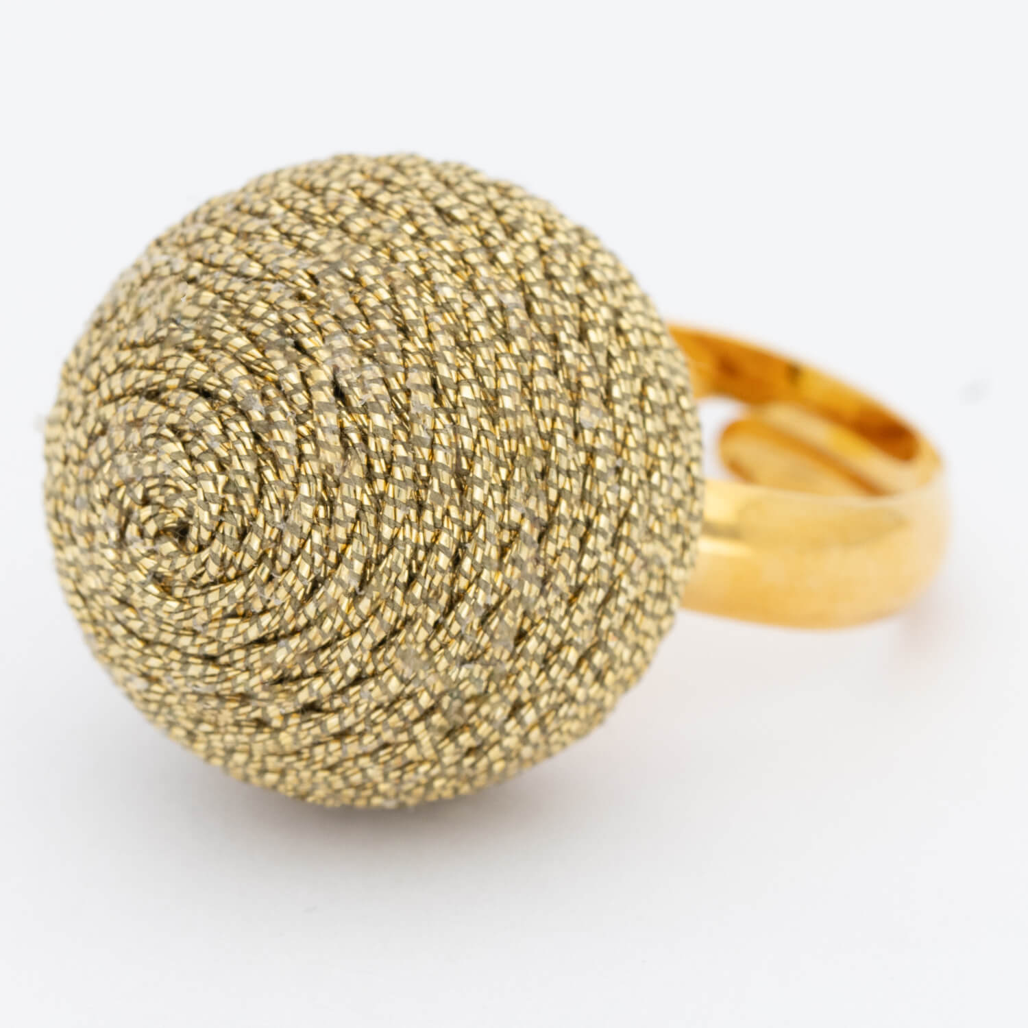 Wrapped Beads Ring Gold - Vanessa Baroni