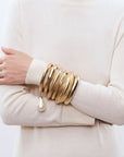 Organic Shaped Bangle Gold