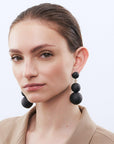 Beads Earring Matt Black