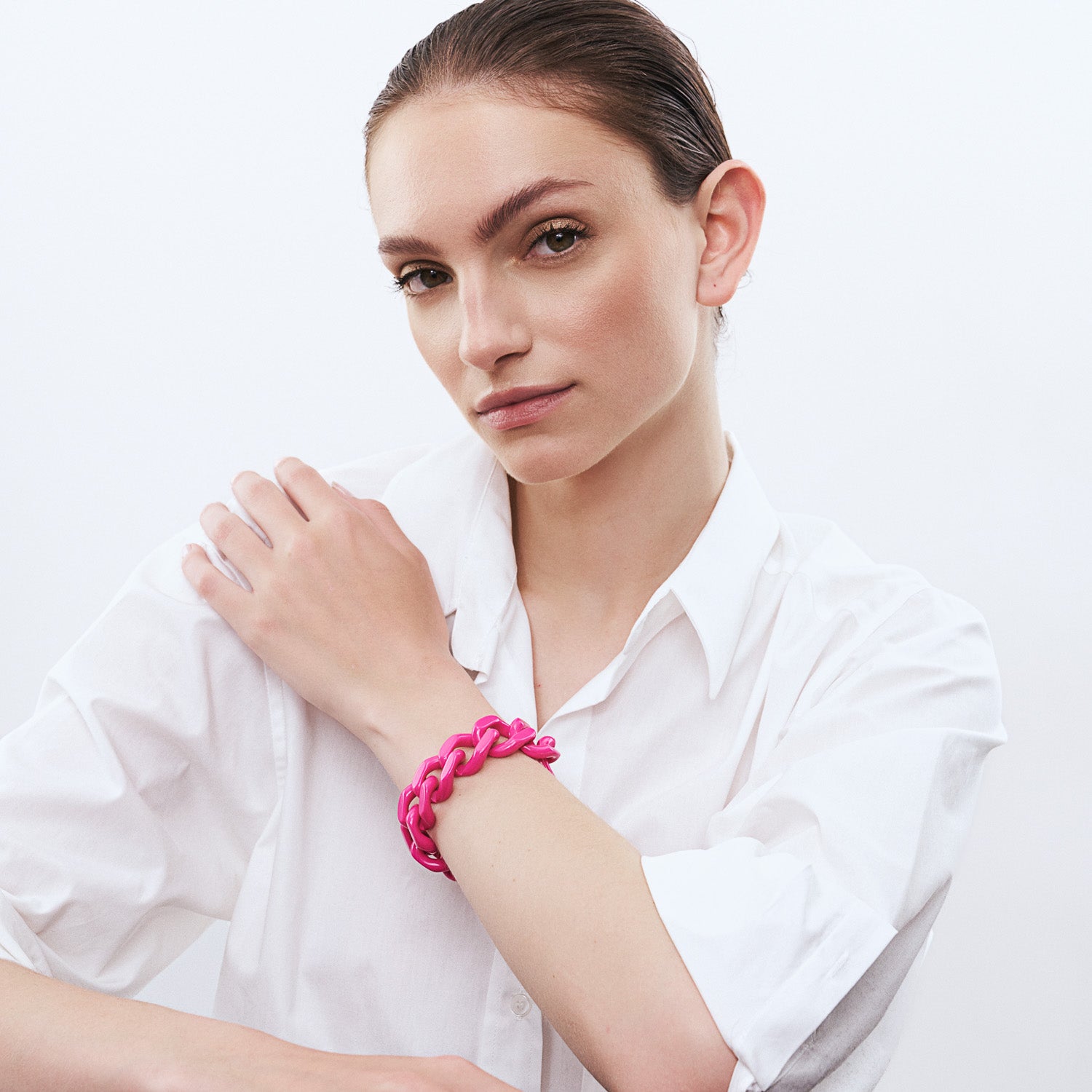 Color Venture Hot Pink and Silver Stretch Bracelet Set - Paparazzi  Accessories