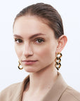 New Flat Chain Earring Gold - Vanessa Baroni