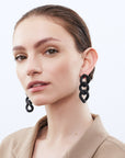 New Flat Chain Earring Matt Black - Vanessa Baroni