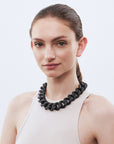 Flat Chain Necklace Matt Black - Vanessa Baroni