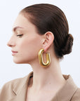 Tube Earring Gold Vintage