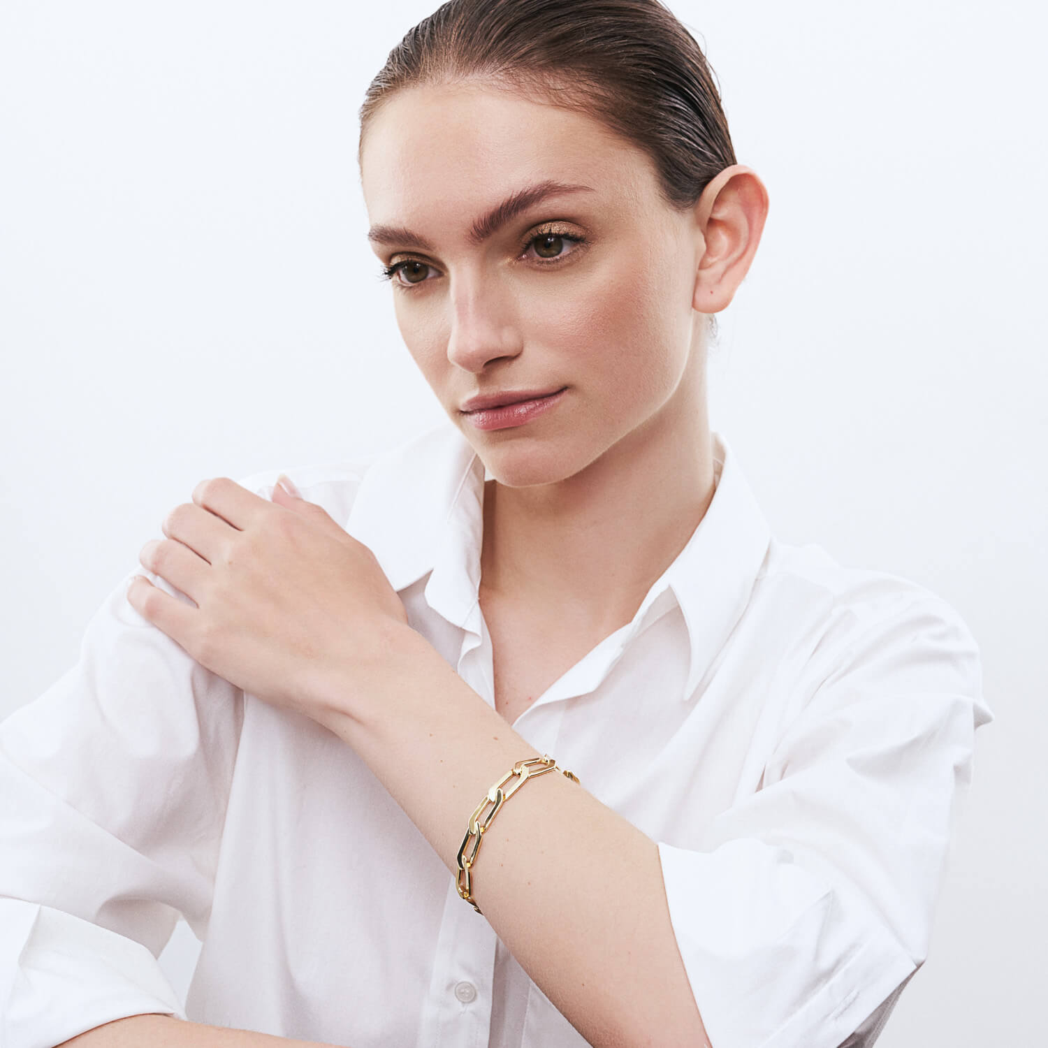 Hexagon Bracelet Gold