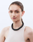 Small Beads Necklace Short Matt Black - Vanessa Baroni