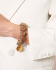 Organic Shaped Bracelet Biancone Marble - Vanessa Baroni