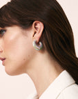 Moon Earring Iridescent Solid - Vanessa Baroni