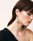 Hanging Organic Pearl Earring Grey Pearl - Vanessa Baroni