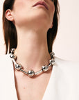 Ball Chain Necklace Short Silver