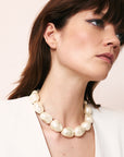 Big Organic Pearl Necklace Short Pearl - Vanessa Baroni