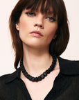 Mini Organic Shaped Necklace Matt Black - Vanessa Baroni