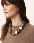 Multi Asymetric Necklace Taupe - Vanessa Baroni