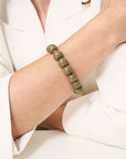 Mini Beads Bracelet Light Olive Marble - Vanessa Baroni