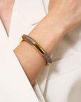 Flex Bracelet Gold - Greige Marble - Vanessa Baroni