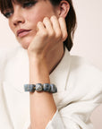 Organic Shaped Bracelet Inked Grey Marble - Vanessa Baroni