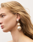 Beads Earring Champagner Pearl