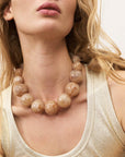 Beads Necklace Honey Marble - Vanessa Baroni