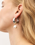 Circlet Pearl Earring Silver Pearl