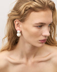 Double Pearl Earring Pearl - Vanessa Baroni