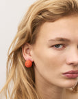 Raffia Dot Earring Orange