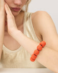 Raffia Beads Bracelet Orange - Vanessa Baroni