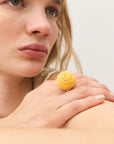 Raffia Ring Yellow