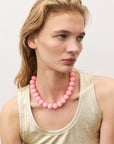 Small Beads Necklace Short Bubble Gum - Vanessa Baroni