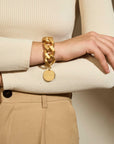 Flat Chain Bracelet Gold Vintage - Vanessa Baroni